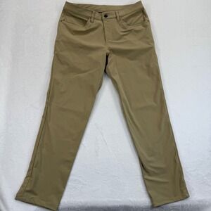 Lululemon Mens Commission Pant Slim 31x32‎ Beige Polyester Blend Casual READ